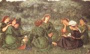 Sir Edward Coley Burne-jones,Bart.,ARA,RWS Green Summer (mk46) oil painting artist